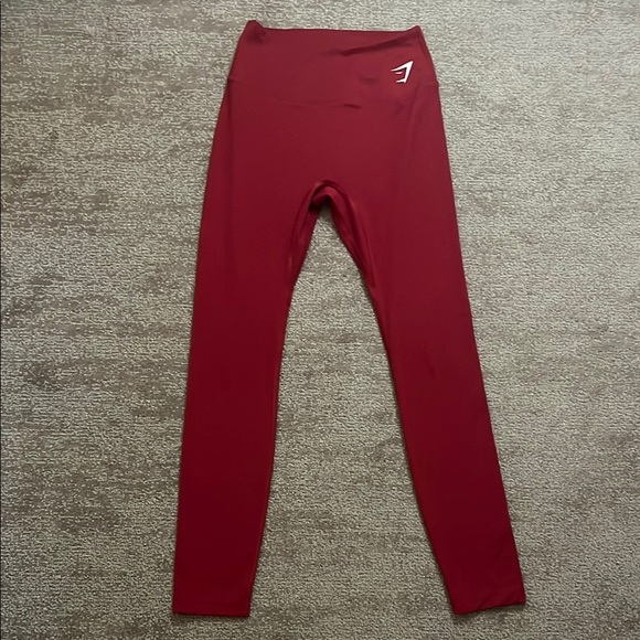 Gymshark Maroon Leggings Size Small - Picture 1 of 8